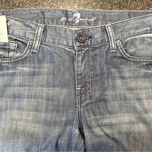 7 For All Mankind Relaxed Blue Jeans with Vintage Wash